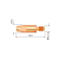 Контактный наконечник PARKER (М6x28мм, ECU, d=1.6мм, упак.-25 шт.)