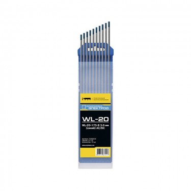 Вольфрамовые электроды КЕДР WL-20 (d=3.0 мм, 175 мм, синий)