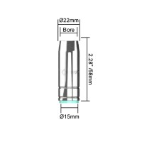 Сопло газовое горелки PARWELD BZL SB250A/SB350W (цилиндрическое, d=18x58 мм, упаковка 5 шт.)