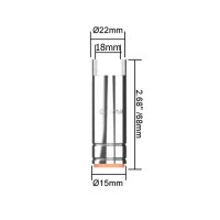 Сопло газовое горелки PARWELD BZL SB250A/SB350W (Spot, d=18x68 мм, упаковка 5 шт.)