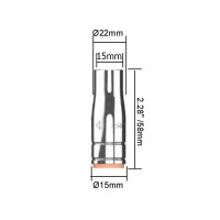 Сопло газовое горелки PARWELD BZL SB250A/SB350W (бутылочное, d=15x58 мм, упаковка 5 шт.)