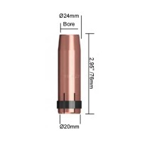 Сопло газовое горелки PARWELD BZL SB380A-501W (сильно коническое, d=14x76мм, упаковка 5 шт.)