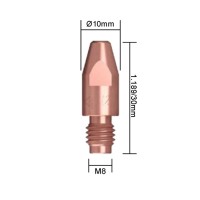 Контактный наконечник PARWELD BZL SB360A-SB501W (d=2.0мм, ECu, M8x30x10мм, упаковка 25 шт.)