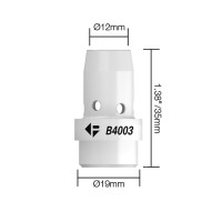 Диффузор газовый горелки PARWELD BZL SB400A (12x35x19мм, черный, упаковка 5 шт.)