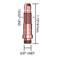 Держатель цанги горелки PARWELD (d=4.0мм, 3/8"UNEFx47мм, упаковка 5 шт.) PRO/ECR/WP17-26
