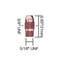 Держатель цанги горелки PARWELD (d=1.0мм, 5/16"UNFx21мм, упаковка 5 шт.) PRO/ECR/WP 9/20