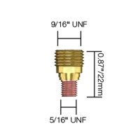 Газовая линза PARWELD (d=2.4мм, 5/16"UNFx22мм) PRO/ECR/WP 9/20