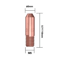 Контактный наконечник PARWELD BZL SB120A (d=0.6мм, ECu, M5x18x5мм, упаковка 25 шт.)