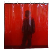 Сварочная штора HTC Скрин ШС (1800х1800 мм, цвет красный, din 6)