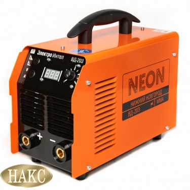 Сварочный инвертор NEON ВД-203 (220В, аттестация HAKC)