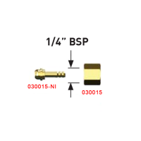Ниппель на газ 1/4” BSP PARWELD TIG-TGC