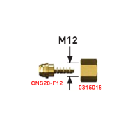 Ниппель на газ M12 PARWELD TIG TGC-DQM12/BDM12
